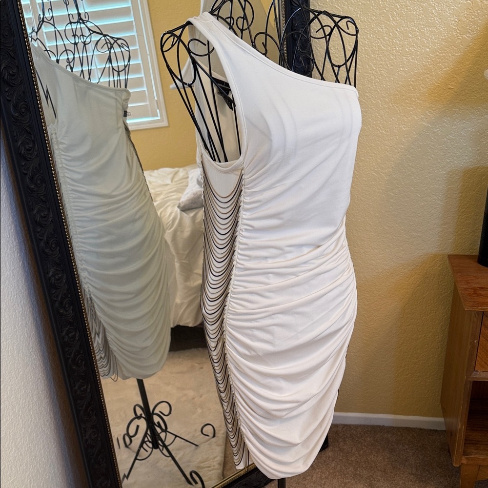 Moda International One-Shoulder White Dress